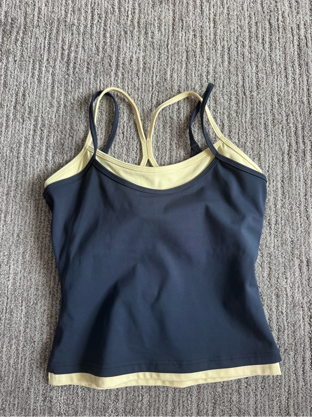 NWT Liaison the label DOUBLE LAYER SPORTY TANK - Cypress & Daylight